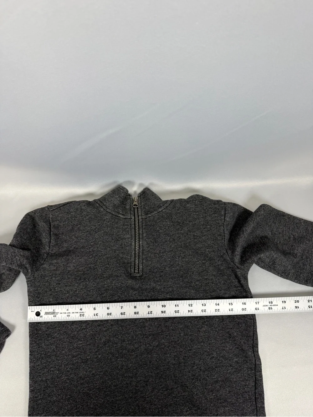 The Children’s Place Boys Quarter‑Zip Pullover | Size L (10/12) | Gray